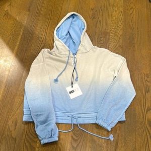Beach Riot Jenna Sweatshirt In Glitter Cornflower Dip Dye